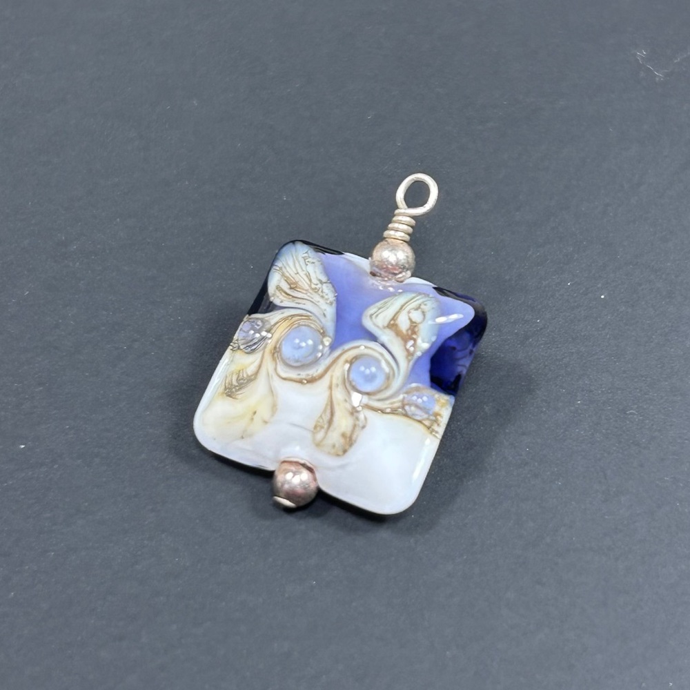 Artisan Blue and Cream Pendant